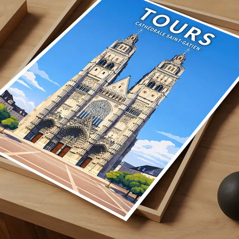 Affiche - Tours - Cathédrale Saint-Gatien