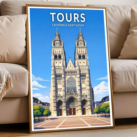 Affiche - Tours - Cathédrale Saint-Gatien