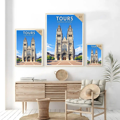 Affiche - Tours - Cathédrale Saint-Gatien