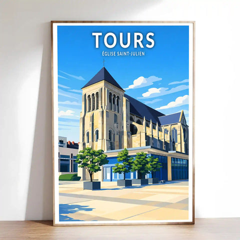 Affiche - Tours - Église Saint-Julien
