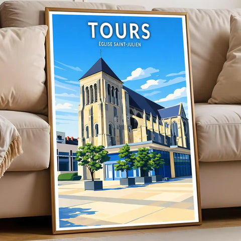 Affiche - Tours - Église Saint-Julien