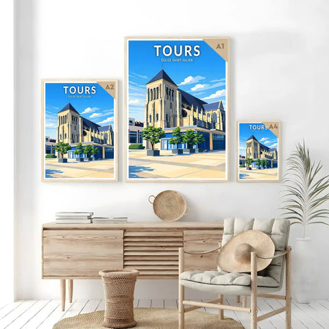 Affiche - Tours - Église Saint-Julien