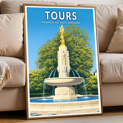 Affiche - Tours - Monument aux Morts Américain