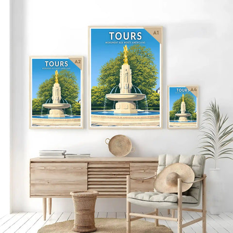 Affiche - Tours - Monument aux Morts Américain