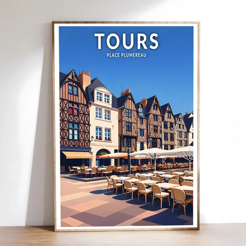 Affiche - Tours - Place Plumereau