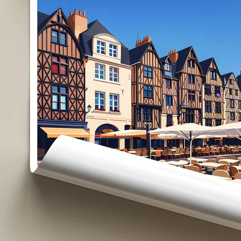Affiche - Tours - Place Plumereau