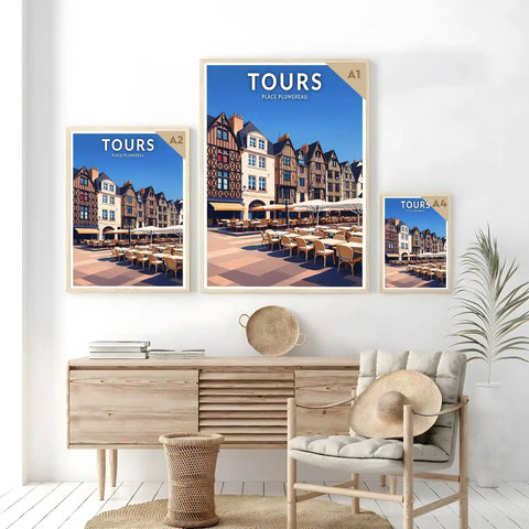 Affiche - Tours - Place Plumereau
