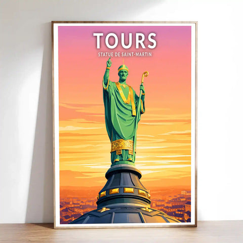 Affiche - Tours - Statue de Saint-Martin
