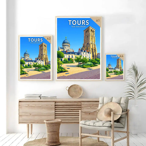 Affiche - Tours - Tour Charlemagne