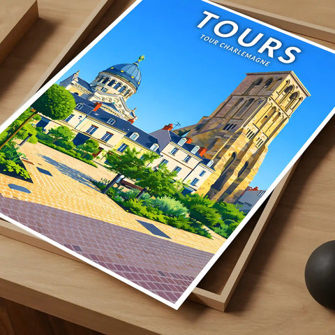 Affiche - Tours - Tour Charlemagne