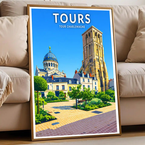 Affiche - Tours - Tour Charlemagne