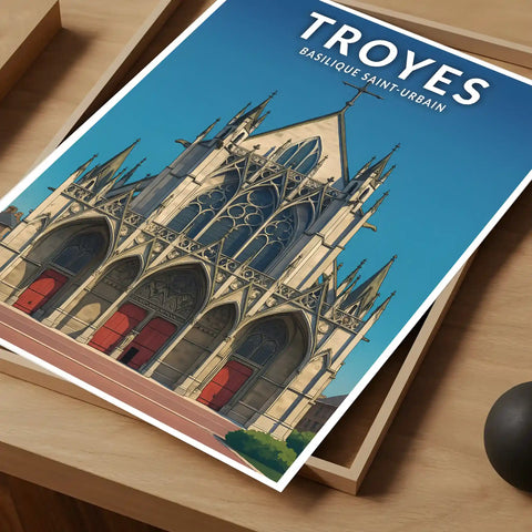 Affiche - Troyes - Basilique Saint-Urbain