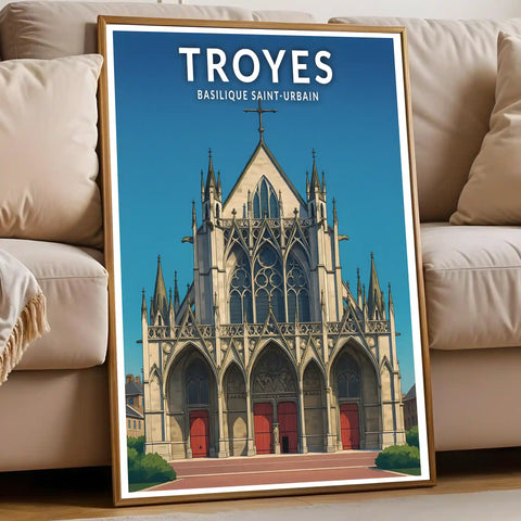 Affiche - Troyes - Basilique Saint-Urbain