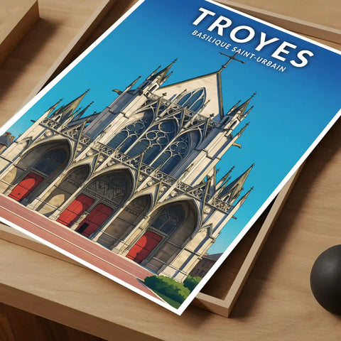 Affiche - Troyes - Basilique Saint-Urbain