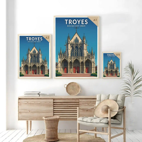 Affiche - Troyes - Basilique Saint-Urbain