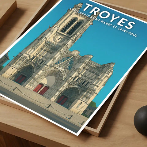 Affiche - Troyes - Cathédrale Saint-Pierre-et-Saint-Paul