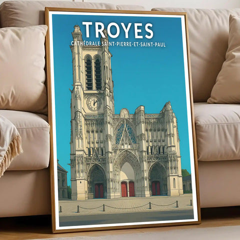 Affiche - Troyes - Cathédrale Saint-Pierre-et-Saint-Paul