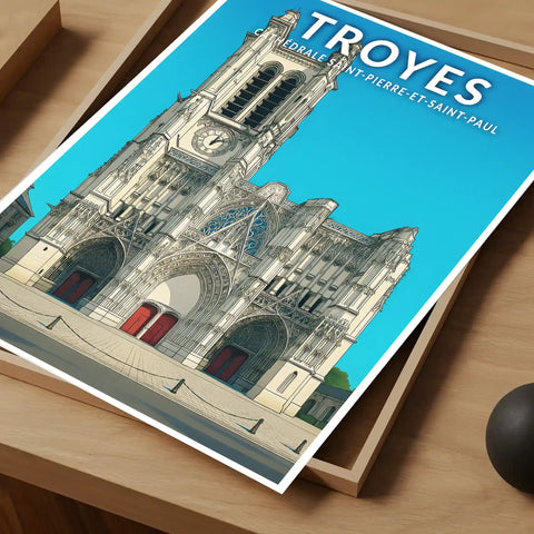 Affiche - Troyes - Cathédrale Saint-Pierre-et-Saint-Paul