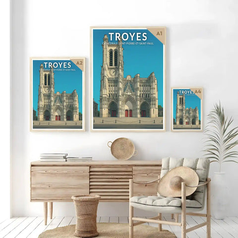 Affiche - Troyes - Cathédrale Saint-Pierre-et-Saint-Paul