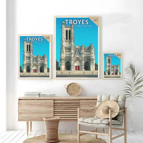 Affiche - Troyes - Cathédrale Saint-Pierre-et-Saint-Paul
