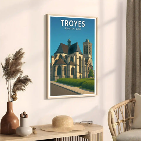 Affiche - Troyes - Église Saint-Nizier