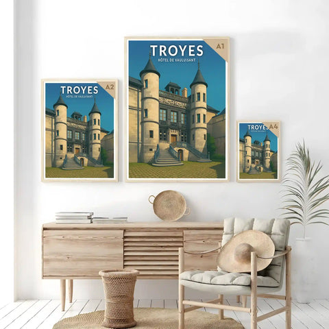 Affiche - Troyes - Hôtel de Vauluisant