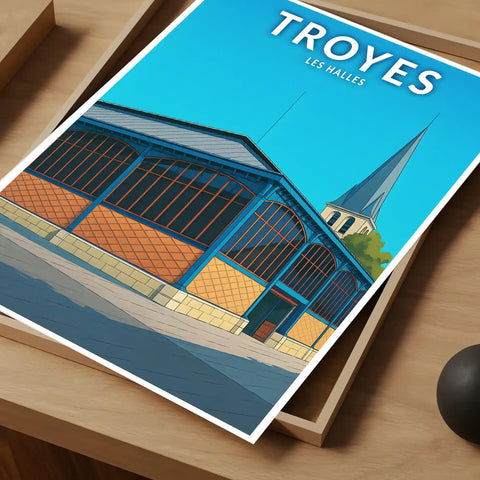 Affiche - Troyes - Les Halles