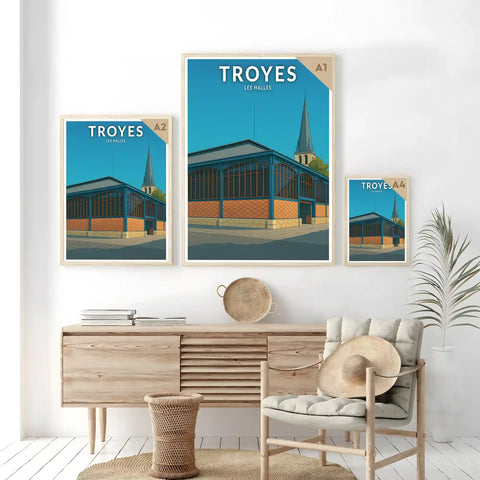 Affiche - Troyes - Les Halles