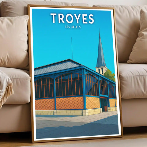 Affiche - Troyes - Les Halles