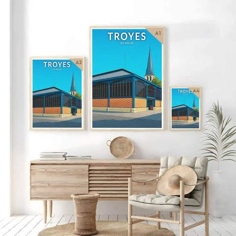 Affiche - Troyes - Les Halles