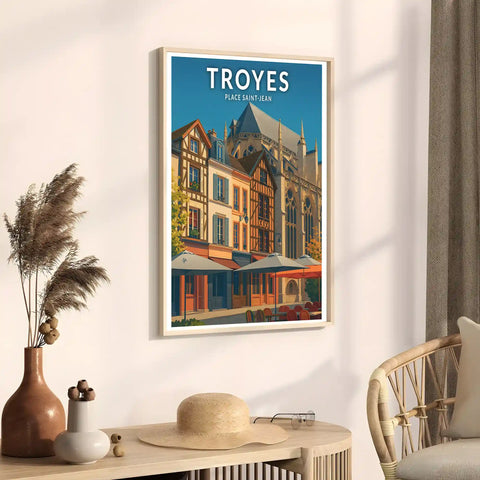 Affiche - Troyes - Place Saint-Jean