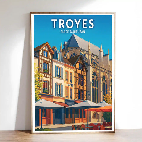 Affiche - Troyes - Place Saint-Jean