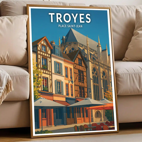 Affiche - Troyes - Place Saint-Jean