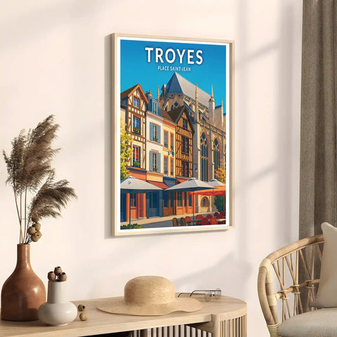 Affiche - Troyes - Place Saint-Jean