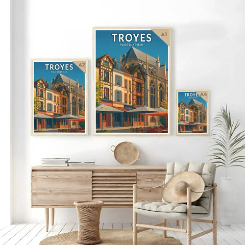 Affiche - Troyes - Place Saint-Jean