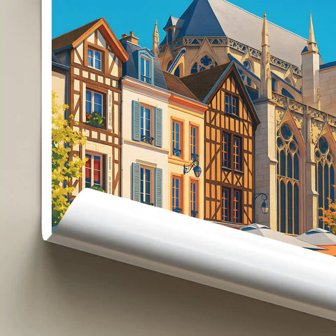 Affiche - Troyes - Place Saint-Jean