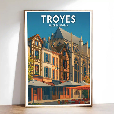 Affiche - Troyes - Place Saint-Jean