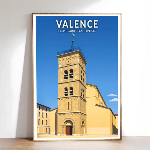 Affiche - Valence - Église Saint-Jean-Baptiste