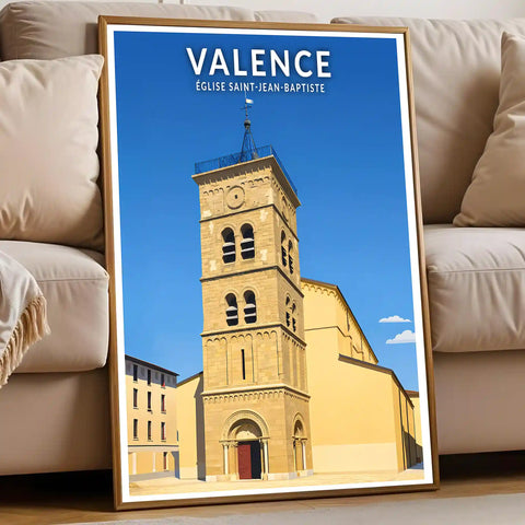 Affiche - Valence - Église Saint-Jean-Baptiste