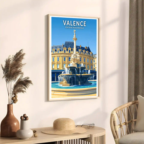 Affiche - Valence - Fontaine Monumentale