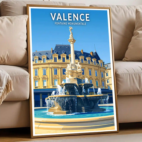 Affiche - Valence - Fontaine Monumentale