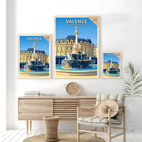 Affiche - Valence - Fontaine Monumentale