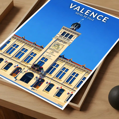 Affiche - Valence - Hôtel de Ville