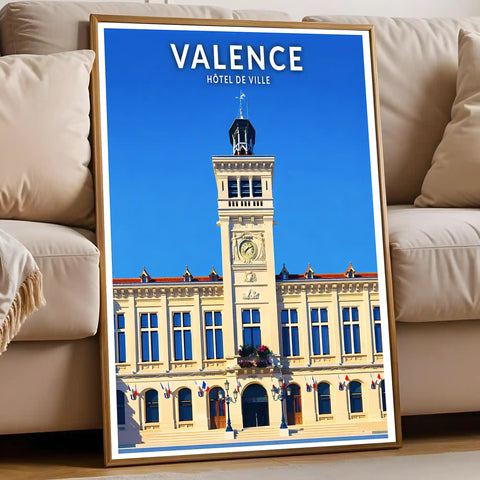 Affiche - Valence - Hôtel de Ville
