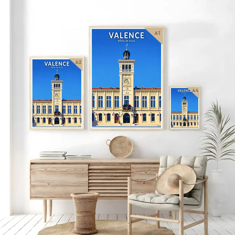 Affiche - Valence - Hôtel de Ville