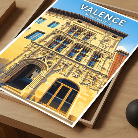 Affiche - Valence - Maison des Têtes