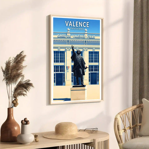 Affiche - Valence - Statue de Bancel