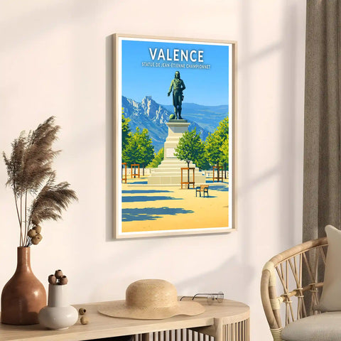 Affiche - Valence - Statue de Jean-Étienne Championnet
