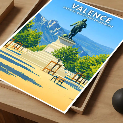 Affiche - Valence - Statue de Jean-Étienne Championnet