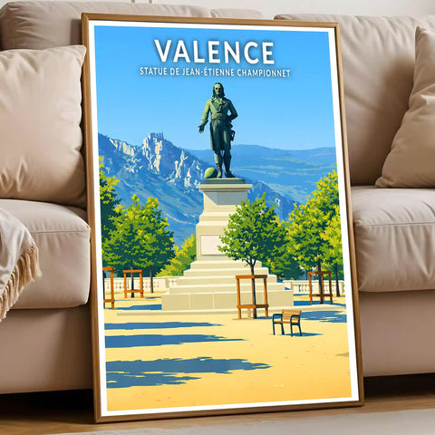 Affiche - Valence - Statue de Jean-Étienne Championnet